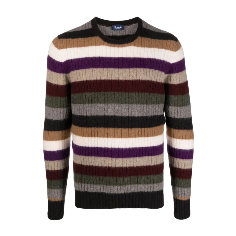 Drumohr Random Gestreepte Crew-Neck Sweater Multicolor Heren