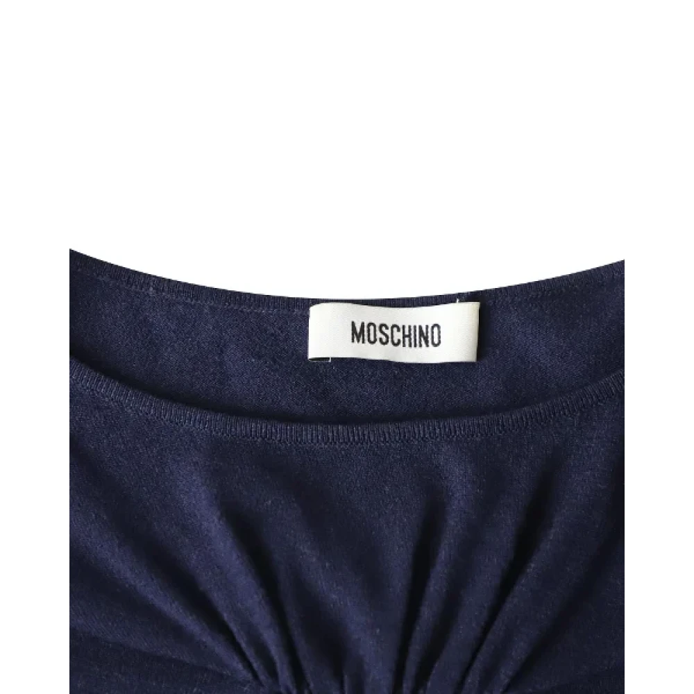 Moschino Pre-Owned Pre-owned Wool dresses Blue Dames