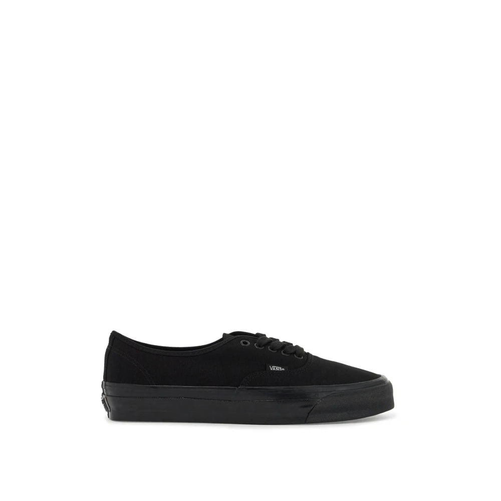 Vans Men's Black Canvas Trainers With Side Logo Tag - Sneakers - 4 Uk - Shoes
