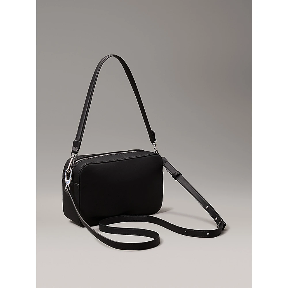 Calvin Klein Diamond Quilt Schoudertas met Logo Black Dames