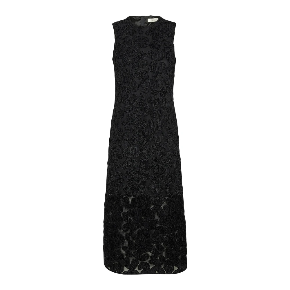 InWear Elegante Zwarte Jurk met Geborduurde Details Black Dames