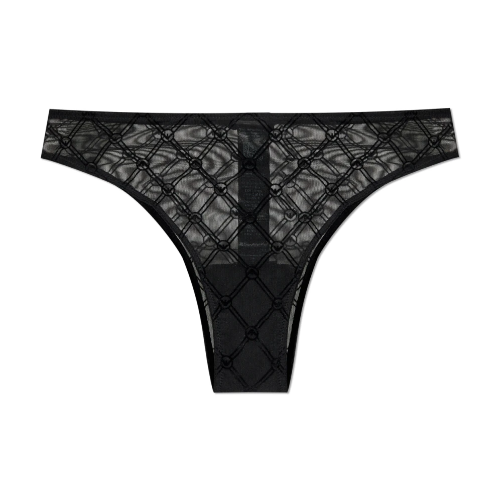 Emporio Armani Genomskinliga trosor Black, Dam