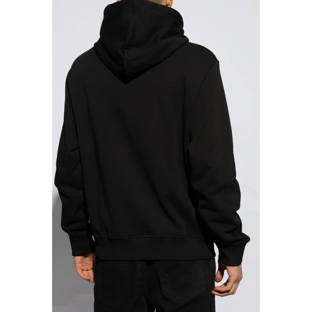 Balmain Gedrukte hoodie Black Heren