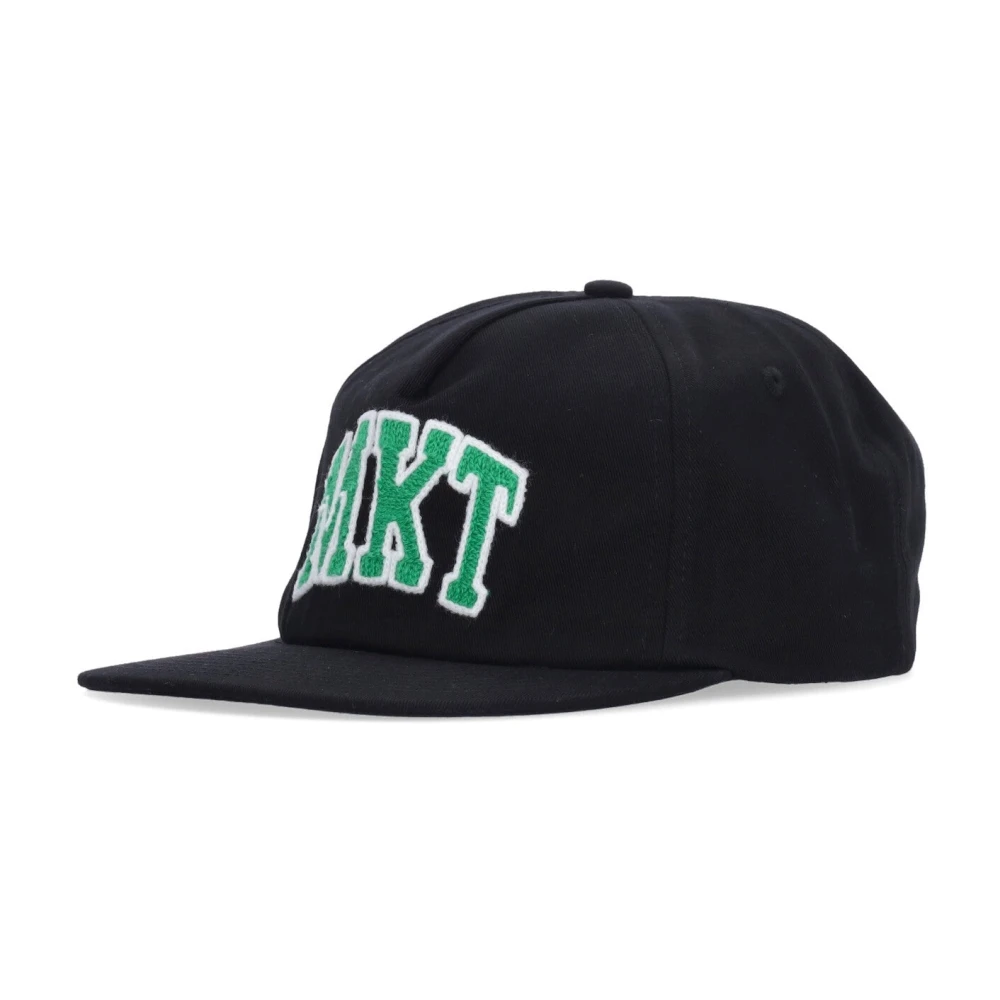 Market Zwarte Platte Klep 5 Panel Black Heren