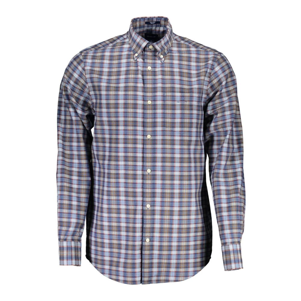 Gant Men's Blue Long Sleeve Button-Down Shirt