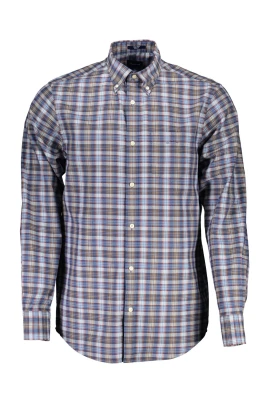 Blå Långärmad Button-Down Skjorta