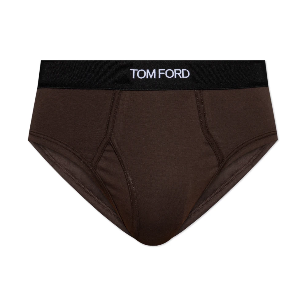Tom Ford Uomo Marrone - Slip Con Logo - Underwear - 2XL