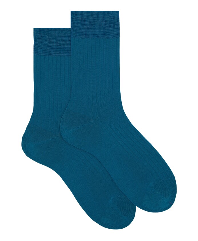 chaussettes-courtes-en-coton-cotele-bleu-clair-unies-pour-femmes