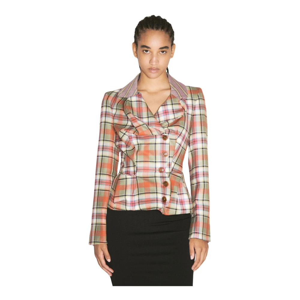 Vivienne Westwood Check Motif Tailored Blazer Multicolor Dames