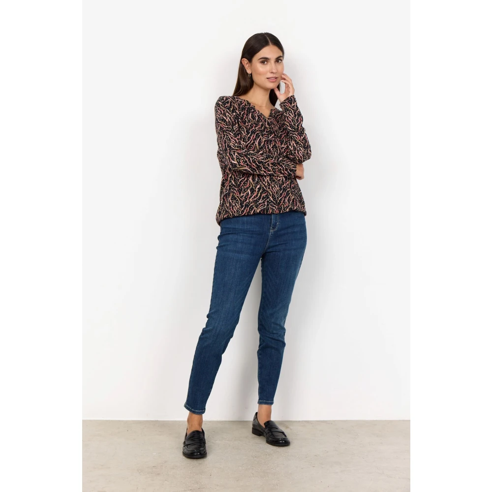Soyaconcept Felicity Blush Shirt met Allover Print Multicolor Dames