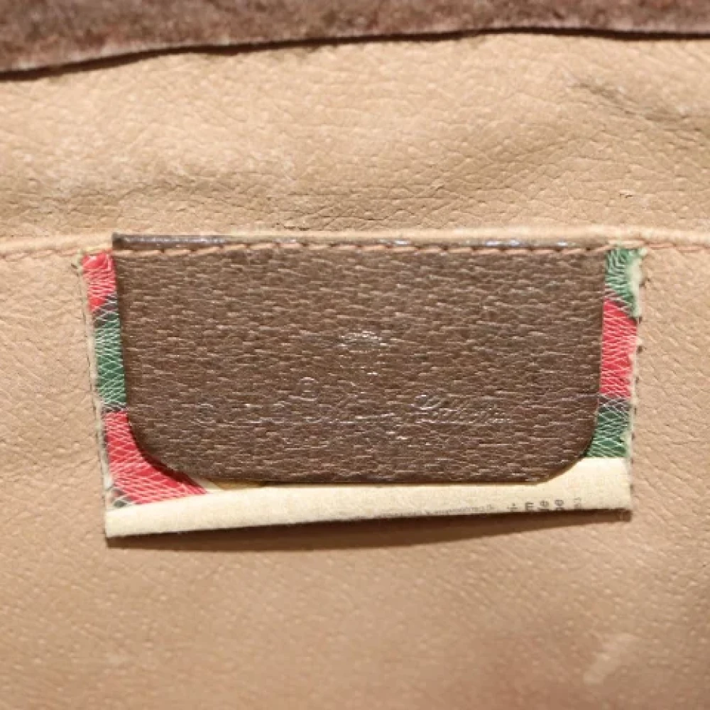 Gucci Vintage Pre-owned Leather clutches Beige Dames