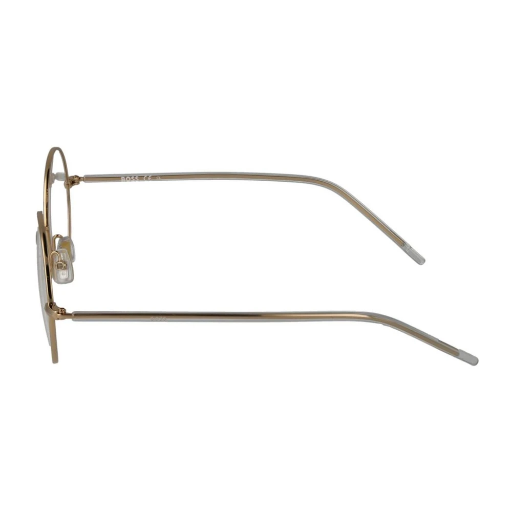Hugo Boss Gouden Titanium Ronde Optische Frames voor Vrouwen Yellow Dames