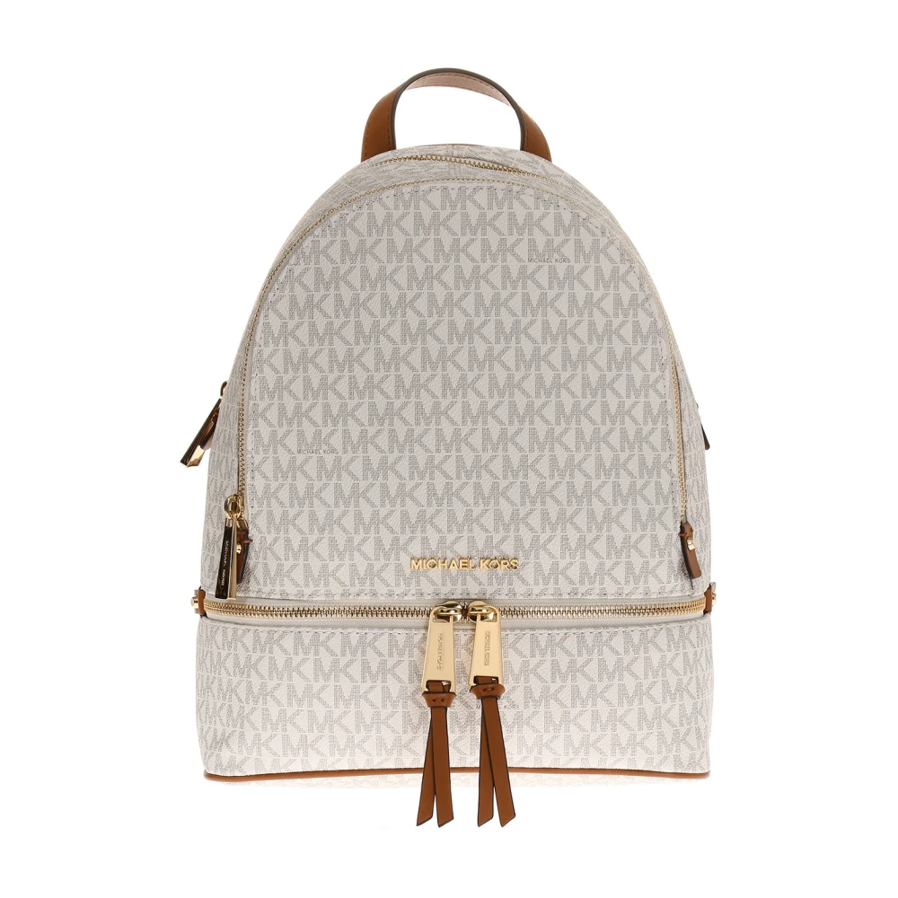 Michael Kors Women's White Rhea Zip Backpack