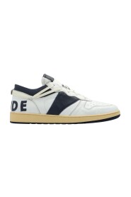 Tweekleurige lederen reheaks sneakers