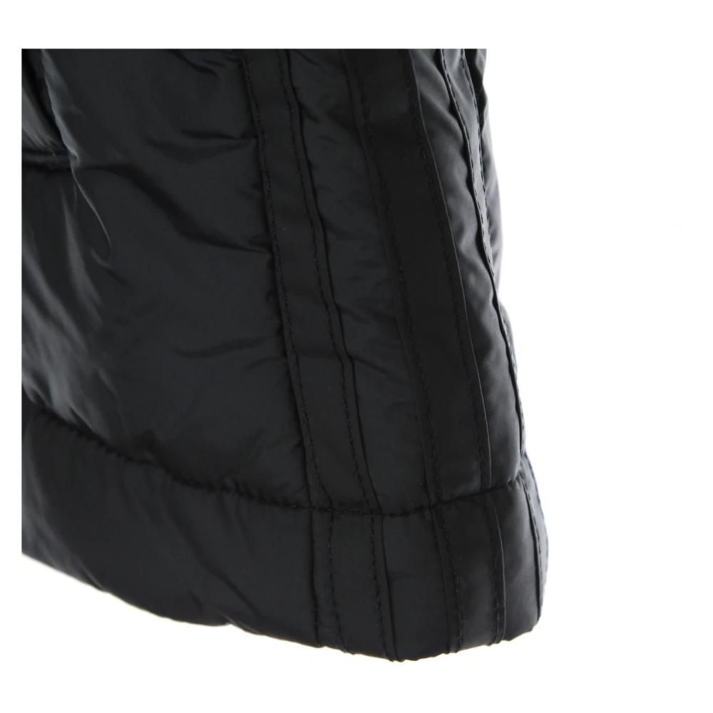 Adidas Zwarte Puff Donsjas met hoge kraag Black Heren