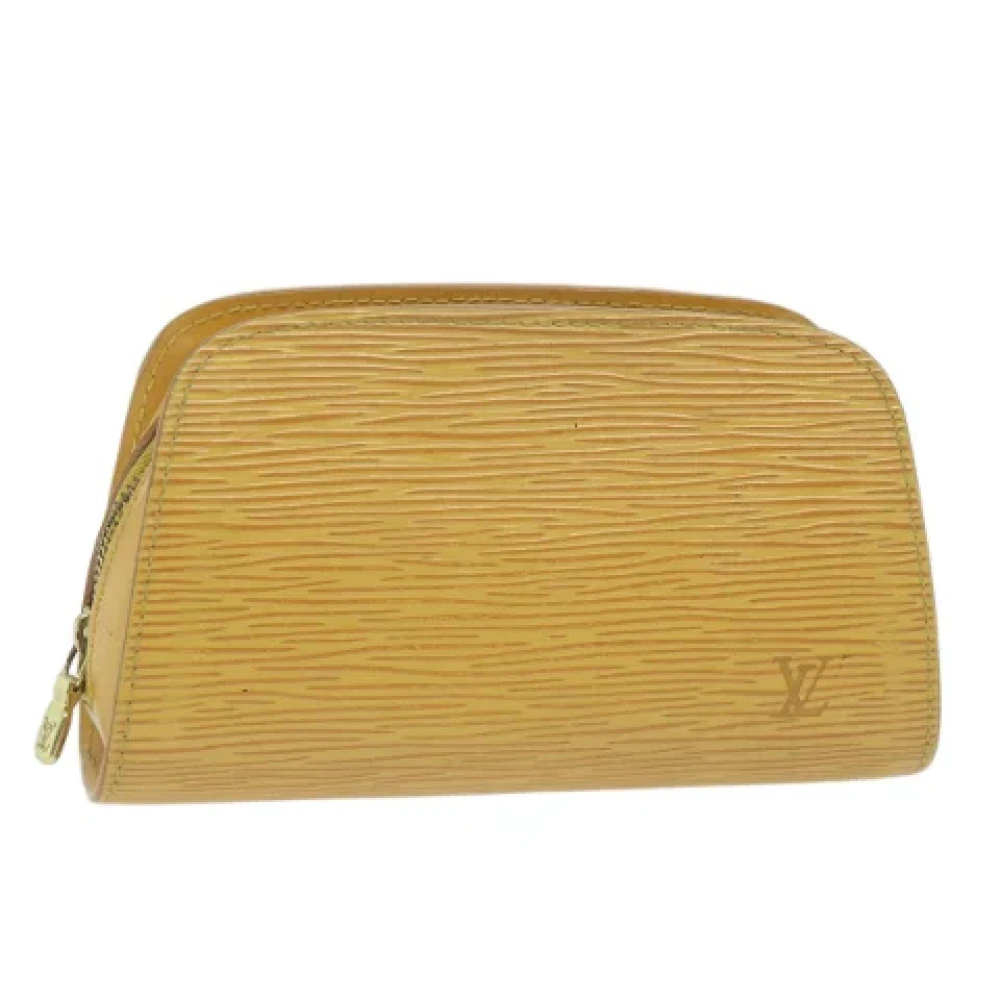 Louis Vuitton Vintage Pre-owned Leather pouches Yellow Dames