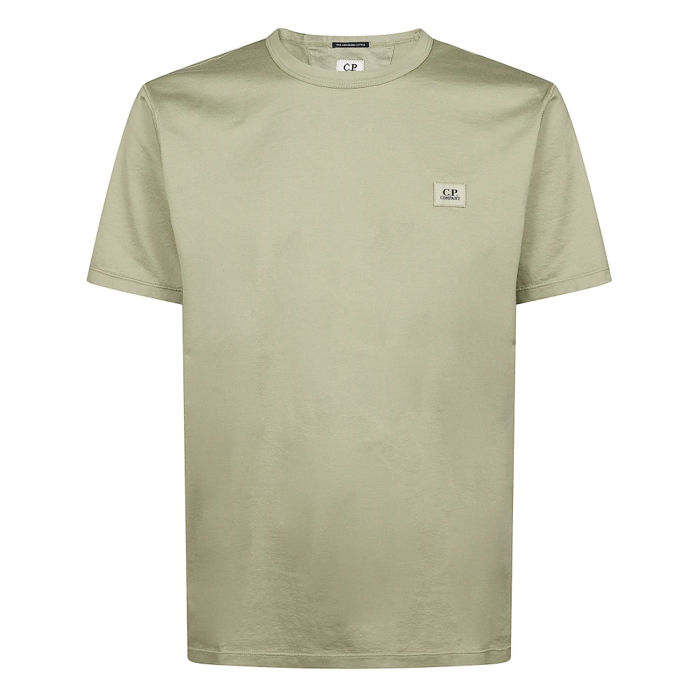 C.p. Company Men's Green Logo Patch T-Shirt - T-Shirts - S - Tops