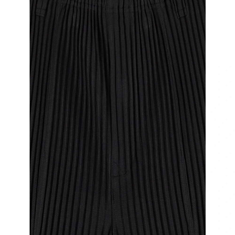 Issey Miyake Geplooide Polyesterbroek Black Heren