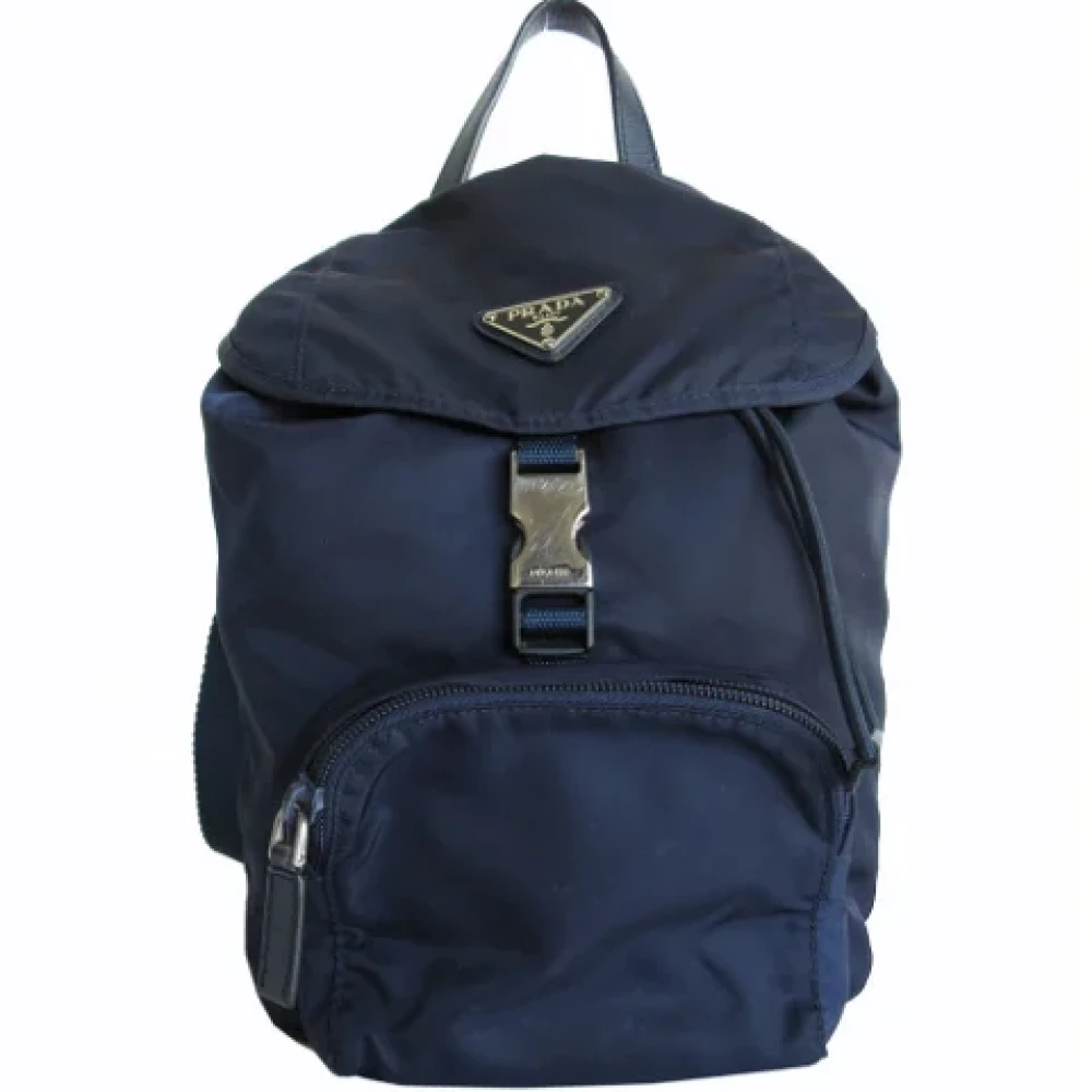 Prada Vintage Pre-owned Nylon prada-bags Blue Dames