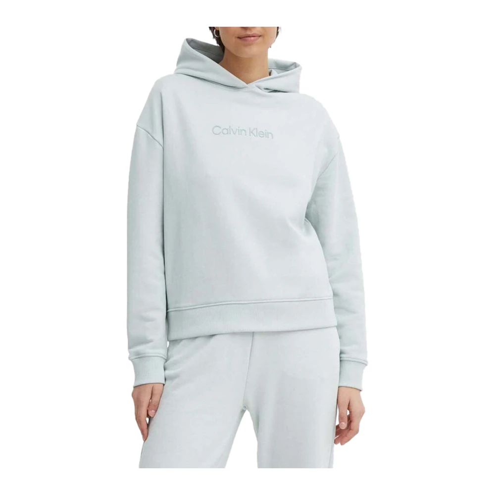 Calvin Klein Hero Logo Hoodie Sweatshirt Blue Dames