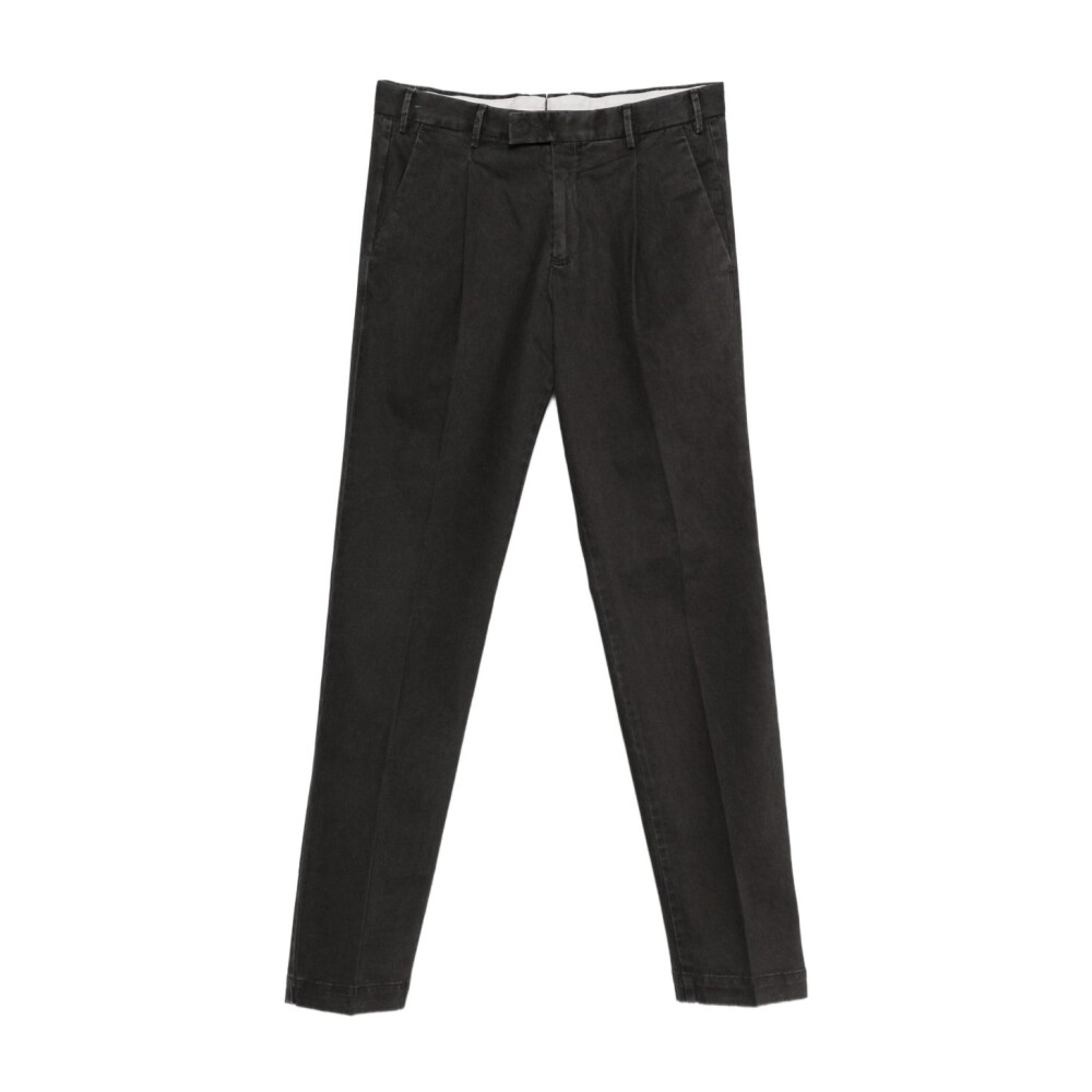 スラックス PT TORINO Men Straight Pants TJ05B30BAS OA36 BLACK Epsilon trousers in active wool for men, slim fit, black