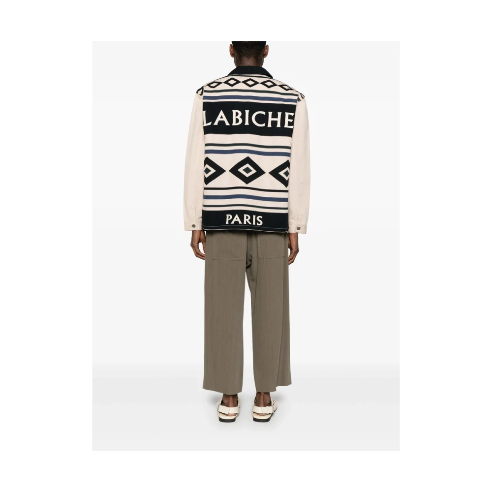 Maison Labiche Beige knoopsluiting buitenkleding met zakken Beige Heren
