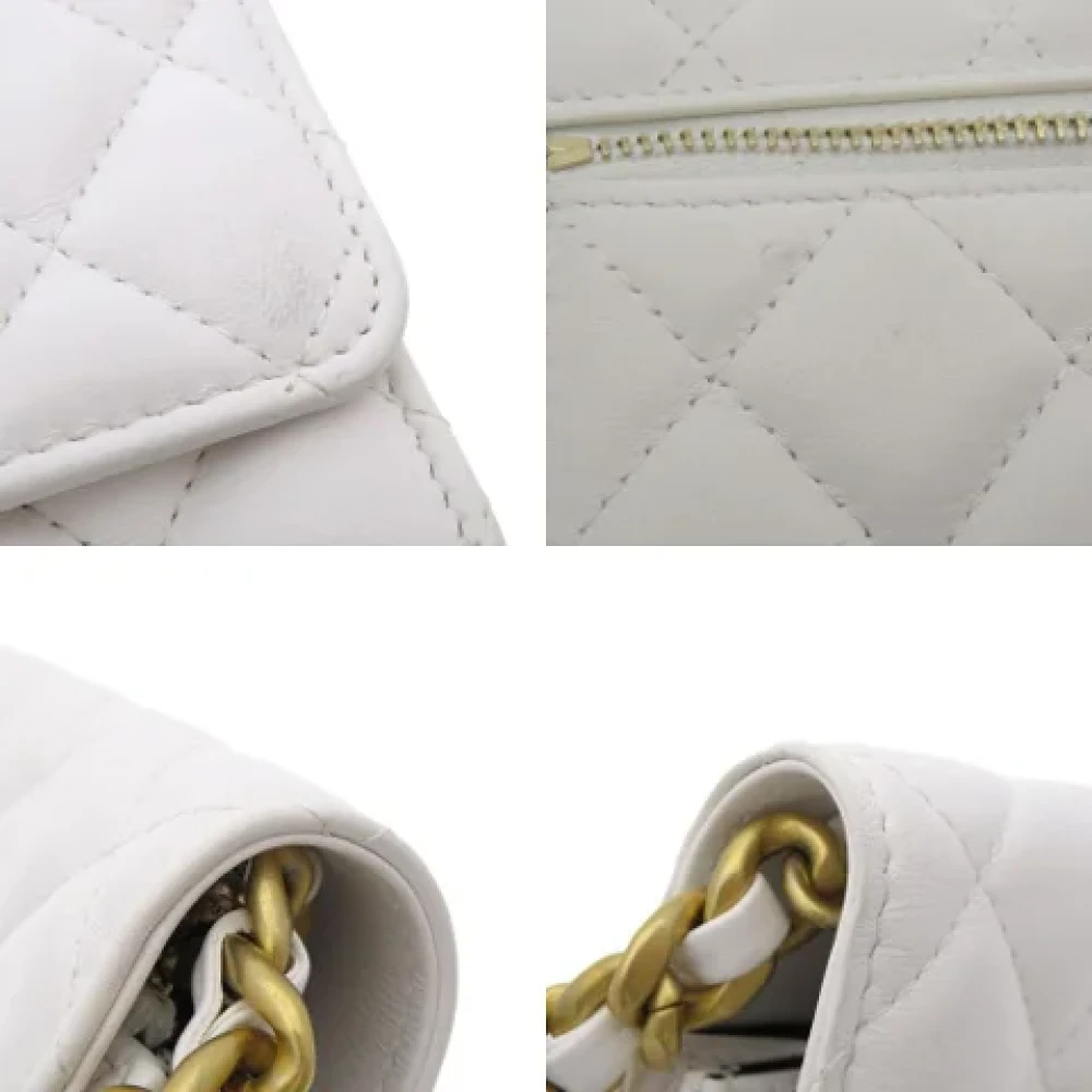 Chanel Vintage Pre-owned Leather chanel-bags White Dames