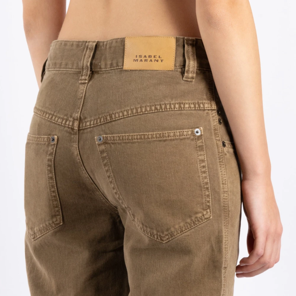 Isabel marant Bruine Rechte Pijp Broek Brown Dames