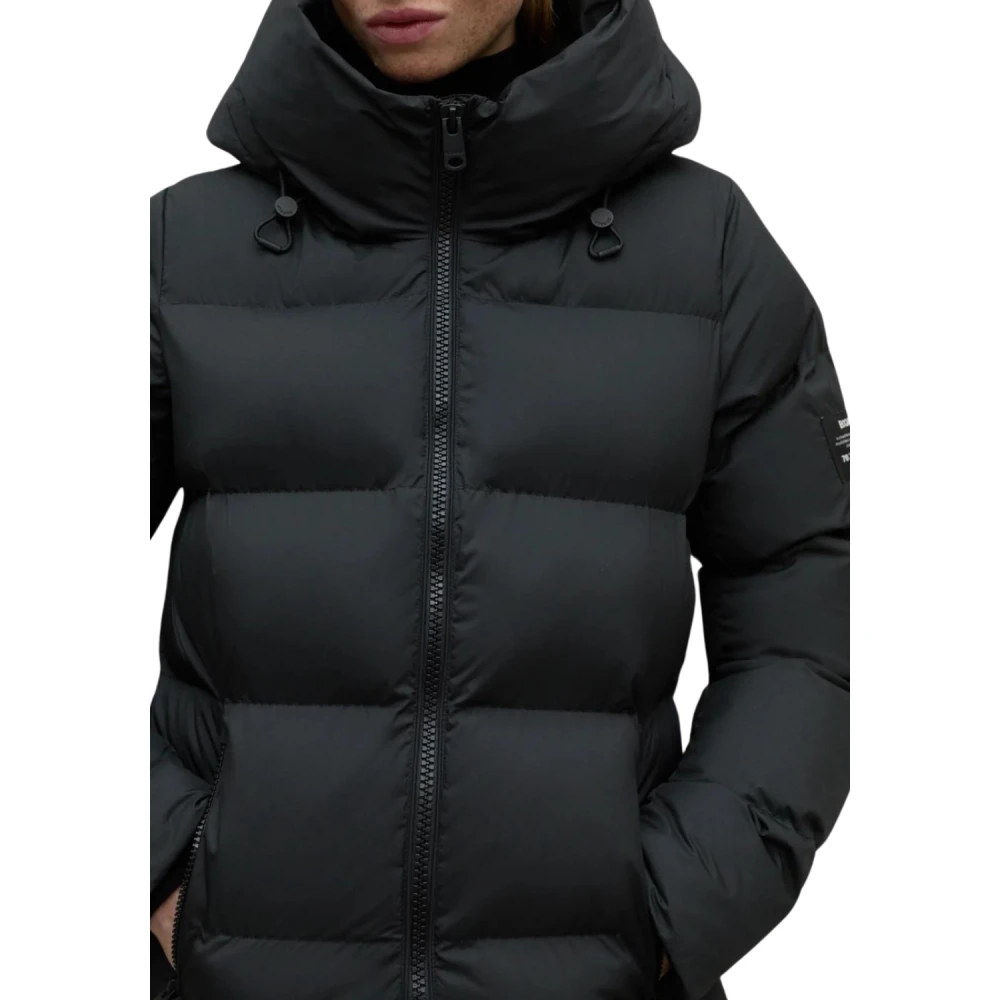 Ecoalf Zwarte Manliealf Jas voor Vrouwen Black Dames