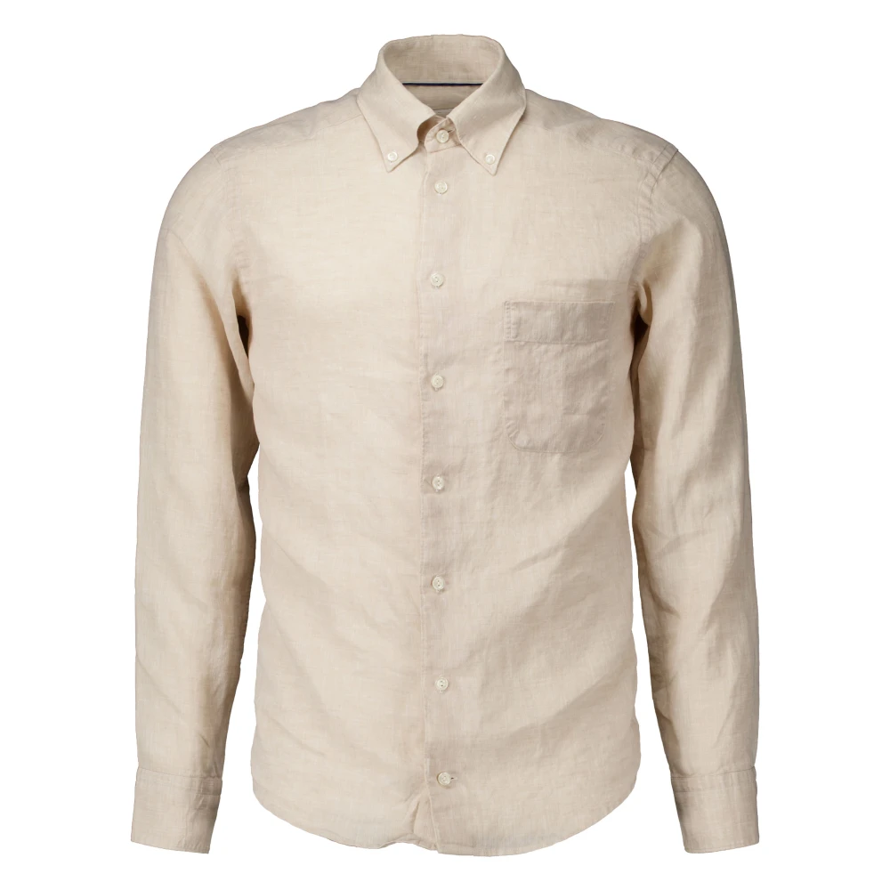 Eton Beige Long Sleeve Shirt - Male - Casual Shirts - 4XL - Shirts