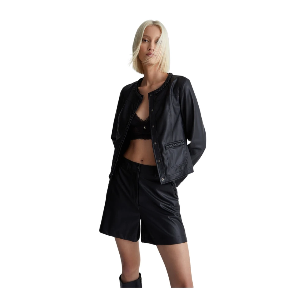 Liu Jo Stijlvolle Jas Black Dames