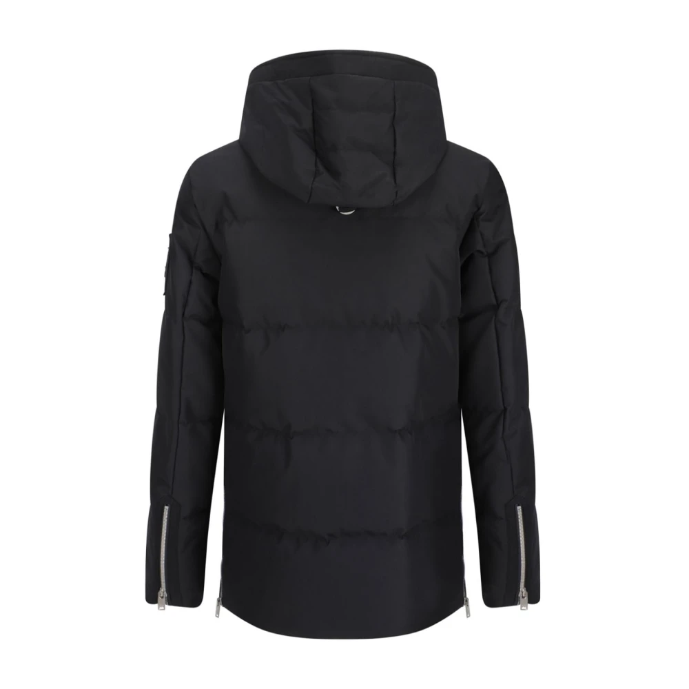 Moose Knuckles Zwarte Winterjas met Logodetail Black Heren