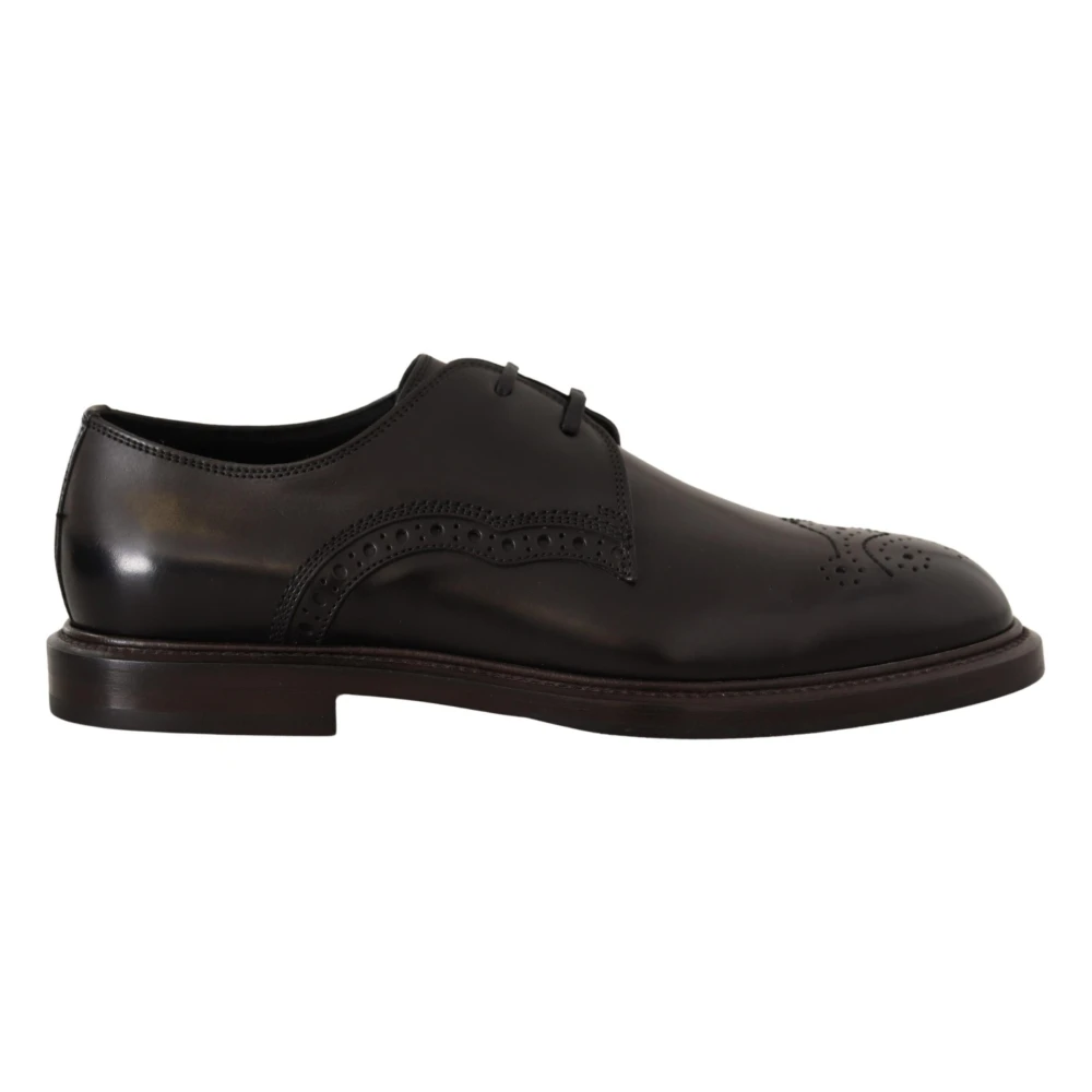 Dolce & Gabbana Men's Black Elegant Derby Dress Shoes
