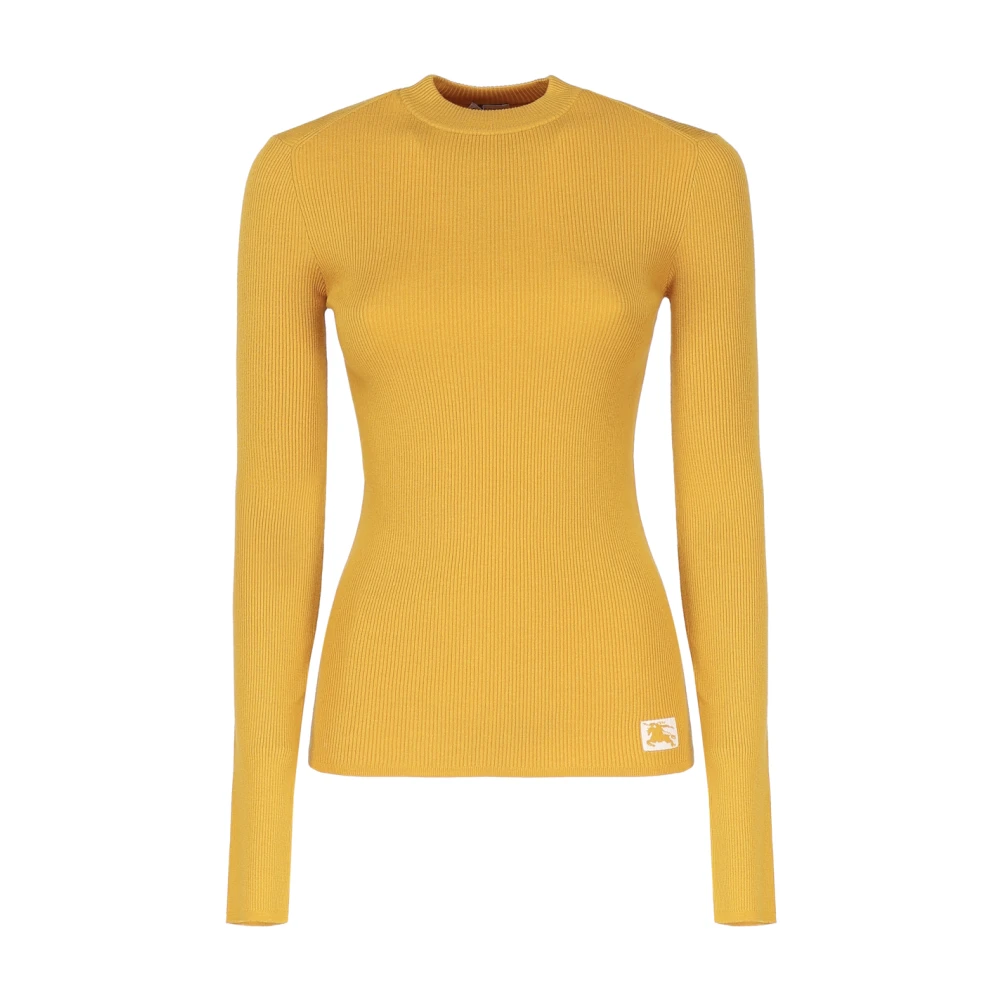 Burberry Gele truien met Equestrian Knight Design Yellow Dames