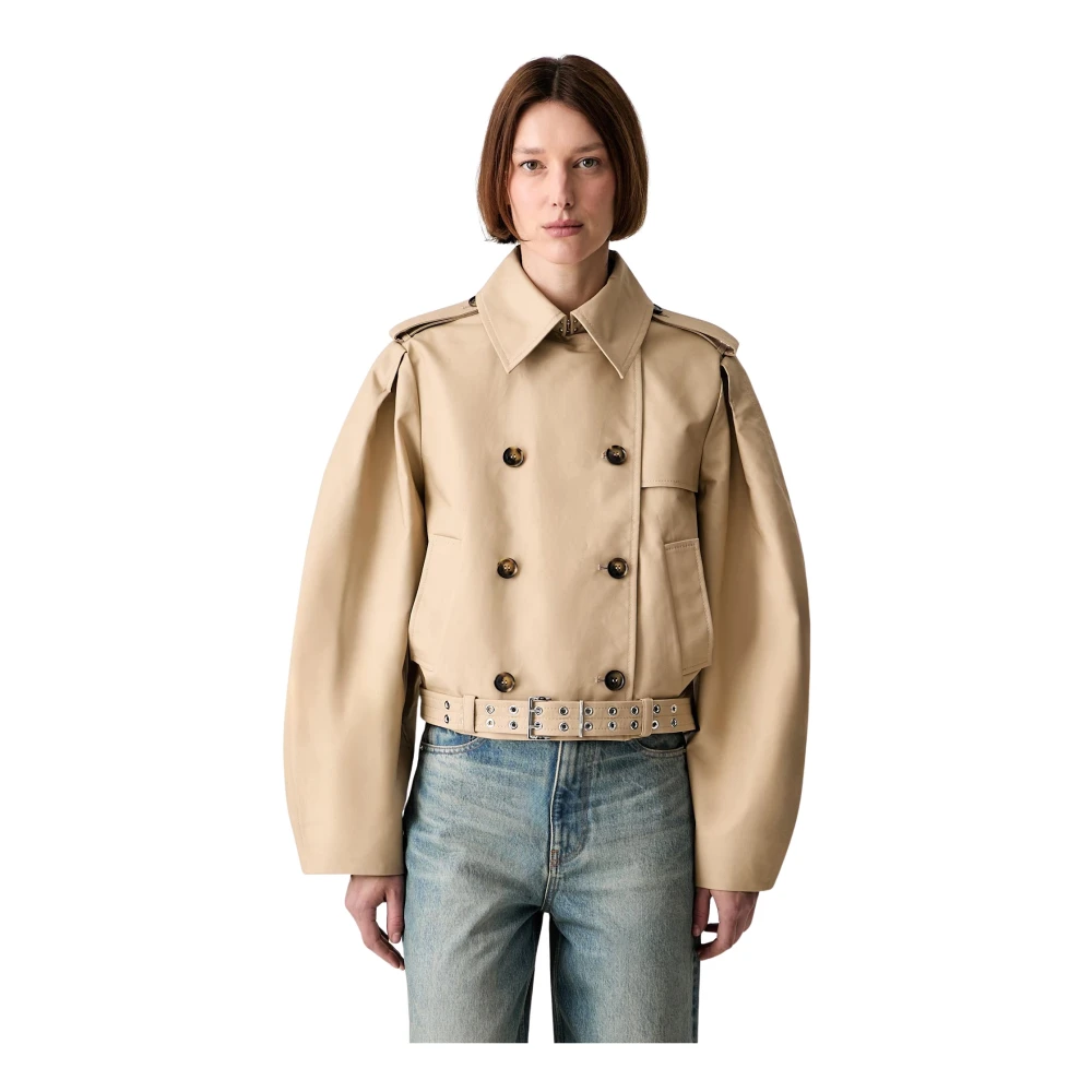 Ganni Beige Cotton Jacket - IT36 | XS - Image 2