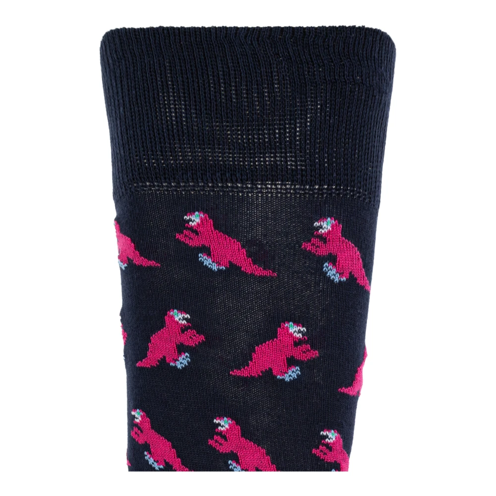 Paul Smith Katoenen sokken met dinosaurusmotief Blue Heren