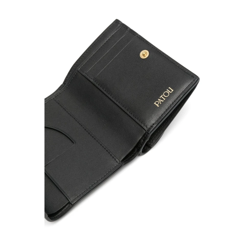 Patou Compacte Zwarte Portemonnee Black Dames