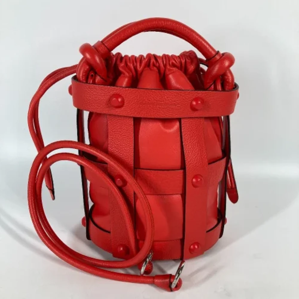 Salvatore Ferragamo Pre-owned Leather shoulder-bags Red Dames