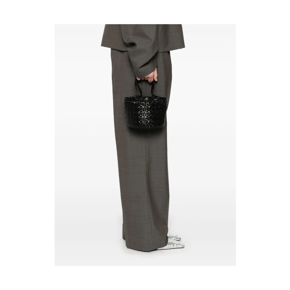 Dragon Diffusion Zwarte Leren Mand Weefsel Tote Black Dames