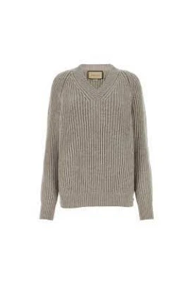 Ribbstickad Tröja i Ull-Cashmere