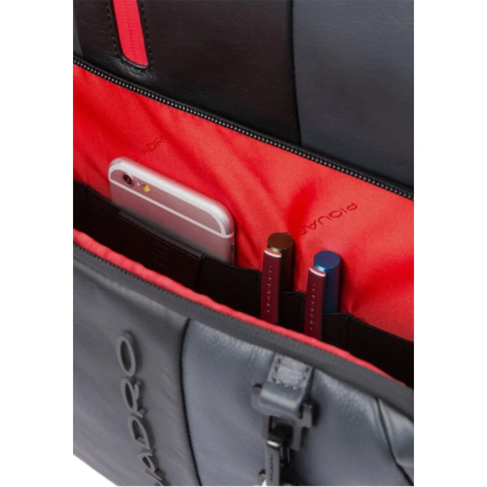 Piquadro Grijze Leren Rugzak Eén Multicolor Heren
