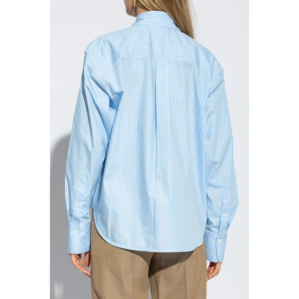 Victoria Beckham Gestreept patroon overhemd Blue Dames