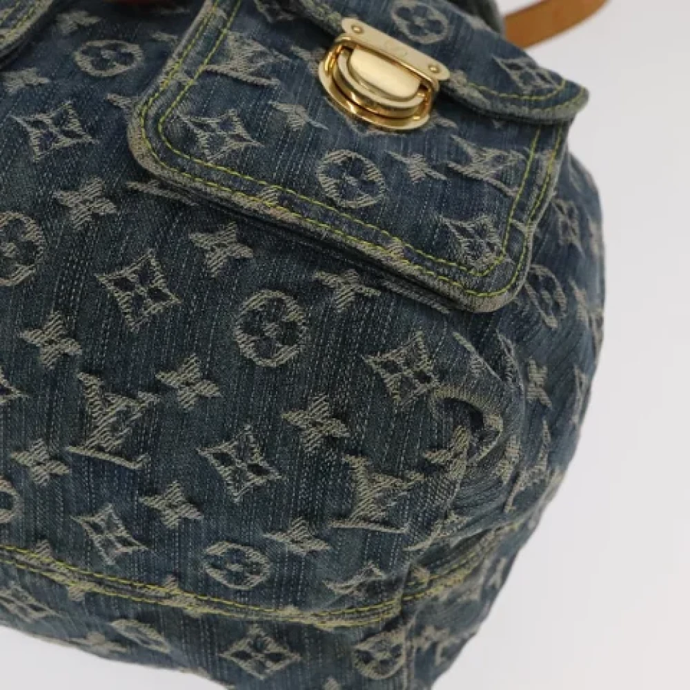 Louis Vuitton Vintage Pre-owned Denim backpacks Blue Dames