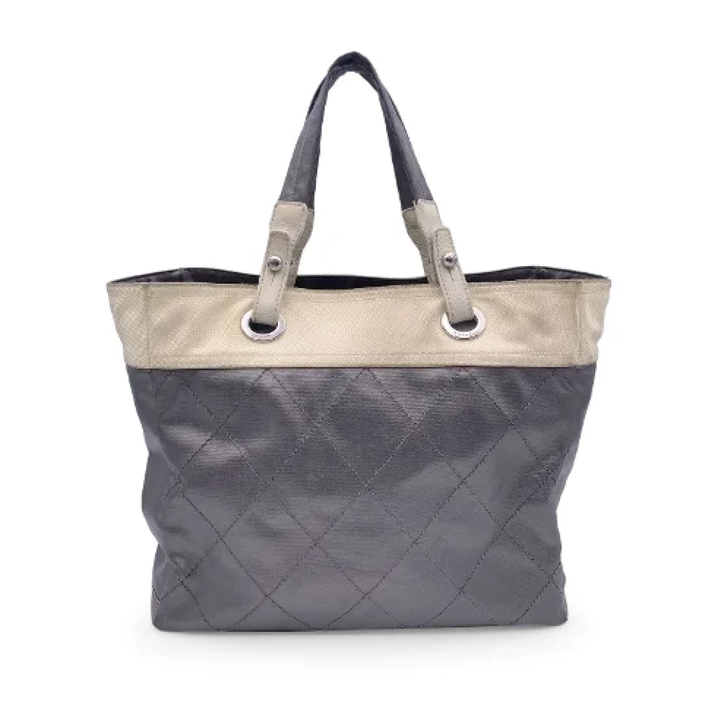 Chanel Vintage Pre-owned Canvas totes Gray Dames