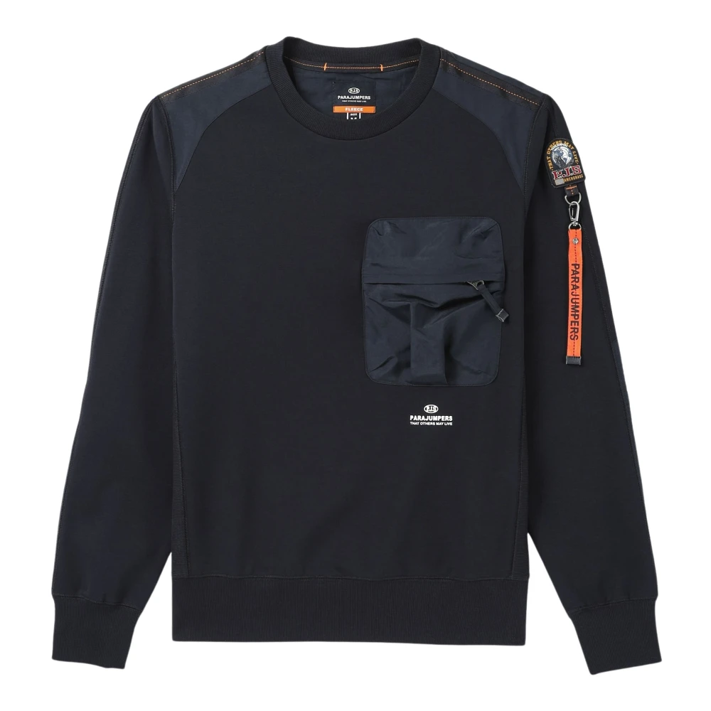 Parajumpers Svart Sabre Crewneck Sweatshirt Black, Herr