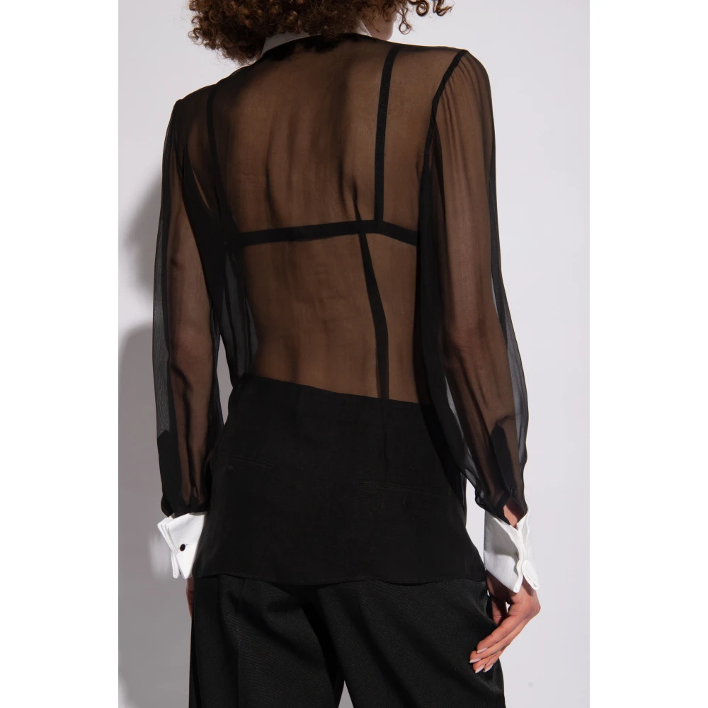 Dolce & Gabbana Zijden overhemd Black Dames