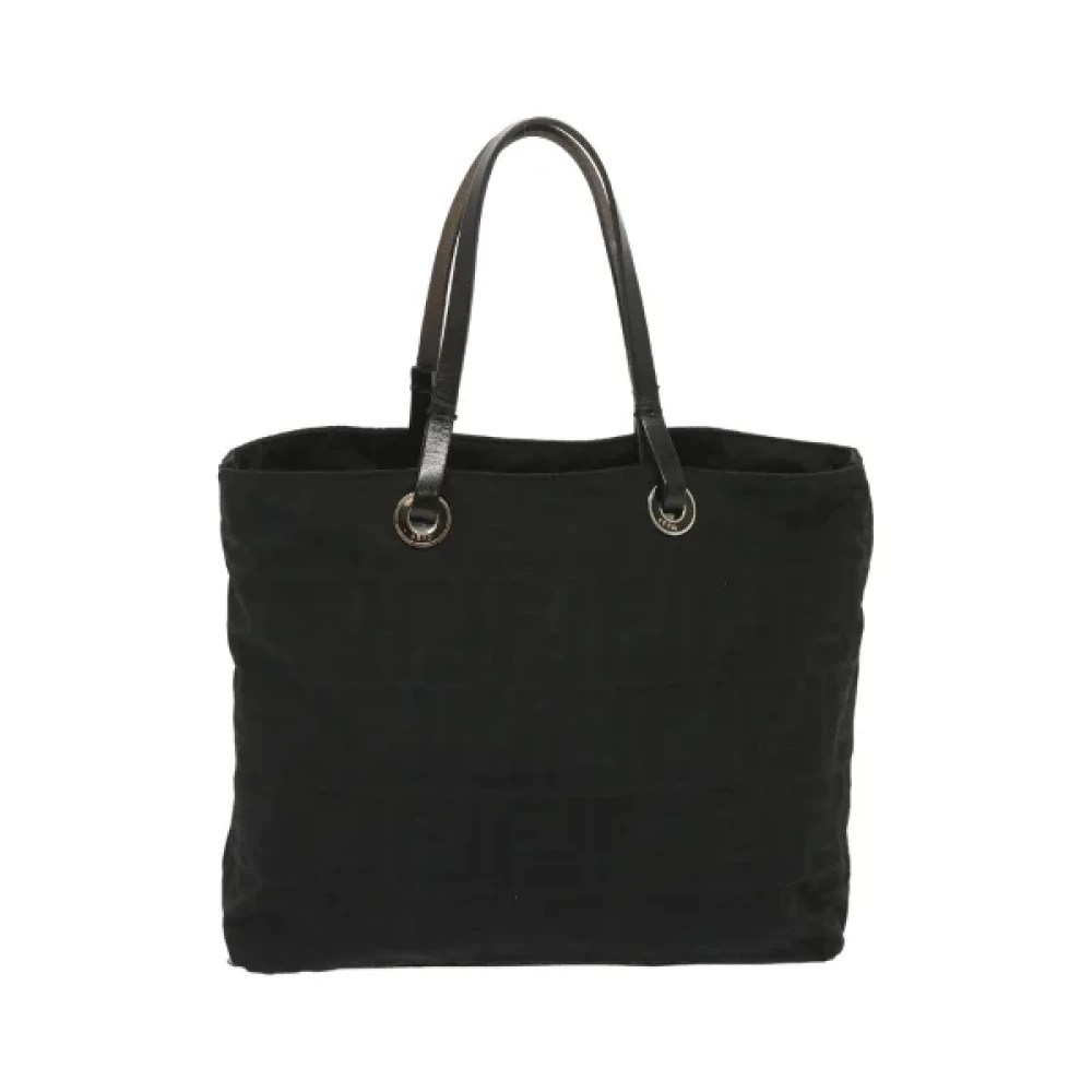 Fendi Vintage Pre-owned Canvas handbags Black Dames