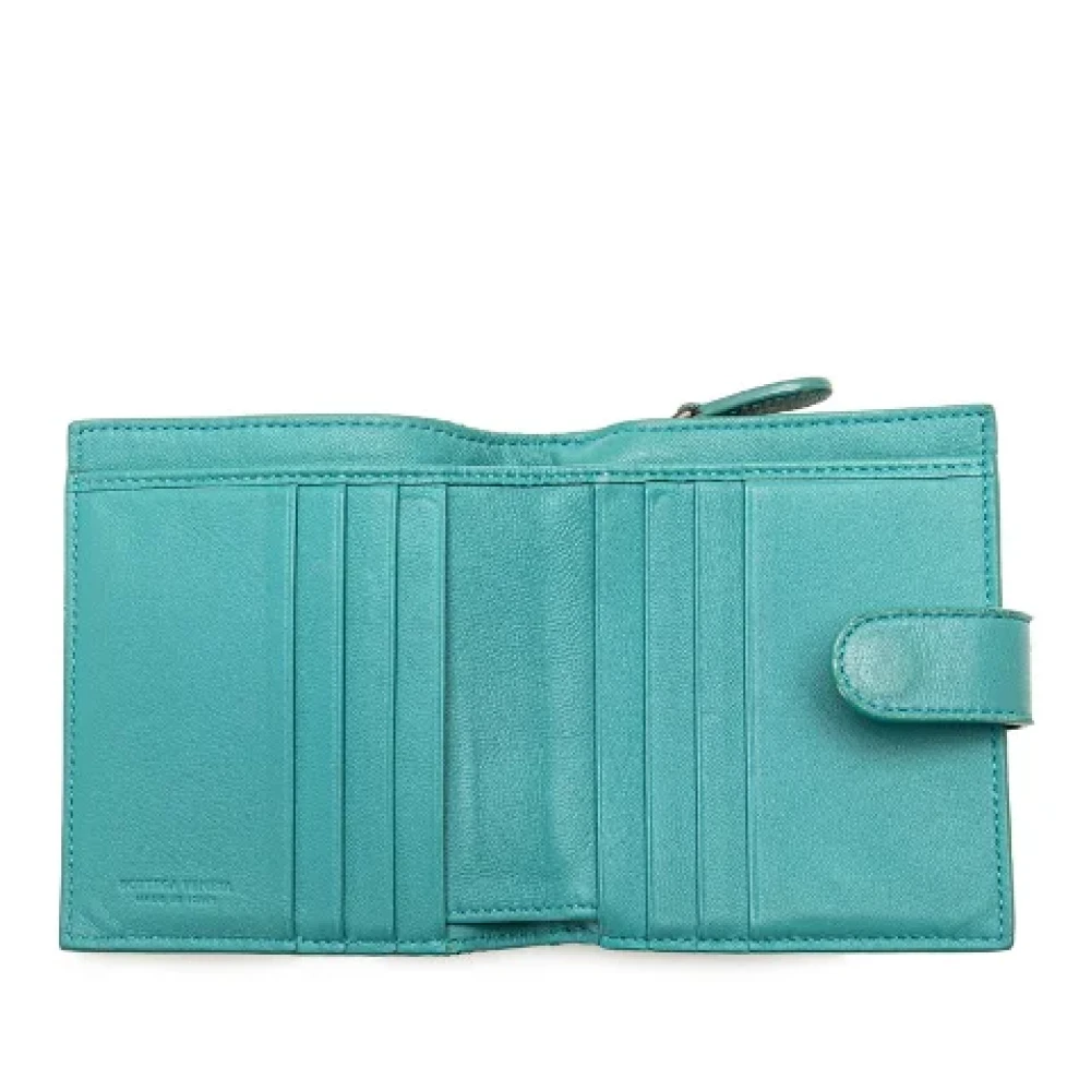 Bottega Veneta Vintage Pre-owned Leather wallets Blue Dames