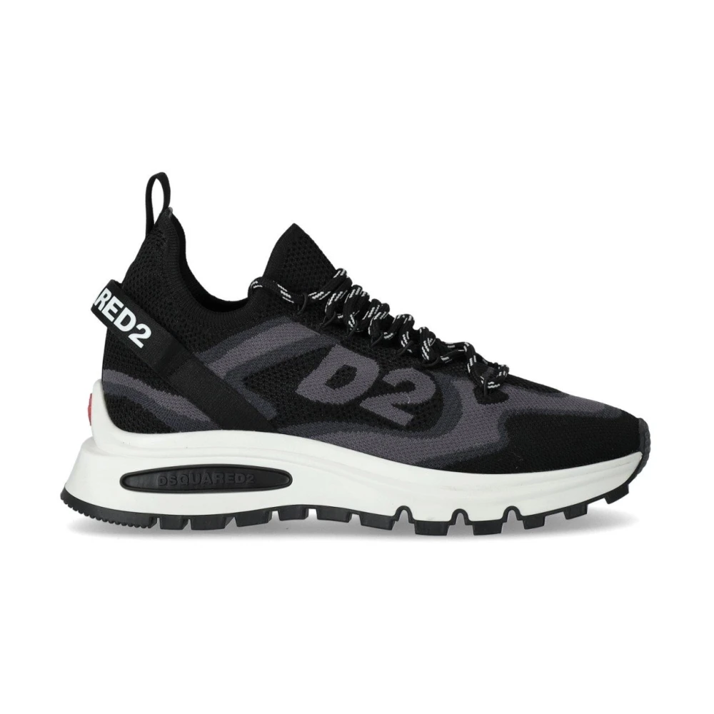 Dsquared2 Svart och Grå Stretch Mesh Sneaker Black, Herr