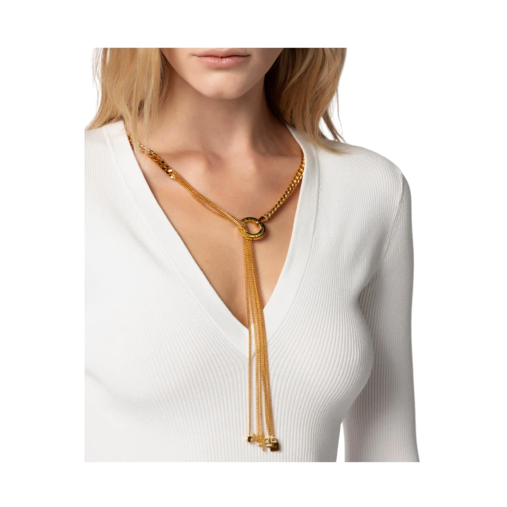 Elisabetta Franchi V-neck Knitwear White Dames